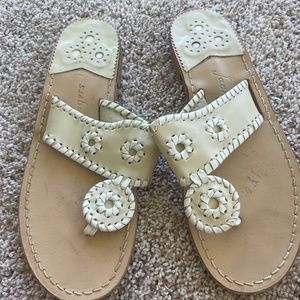 Jack Rogers Sandals Tan and White size 7